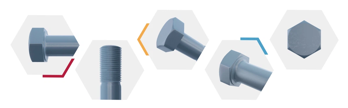 Black Hex bolts details